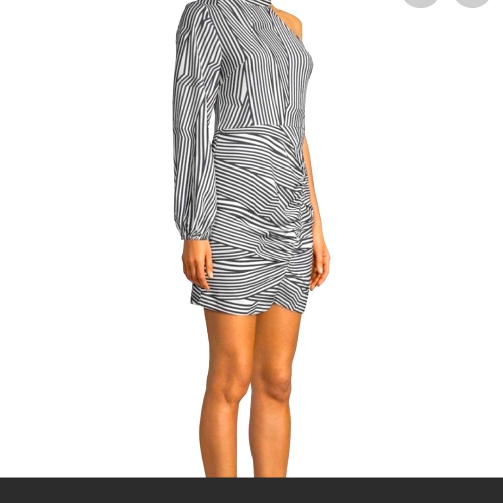 LEA & VIOLA black & white stripe dress size small